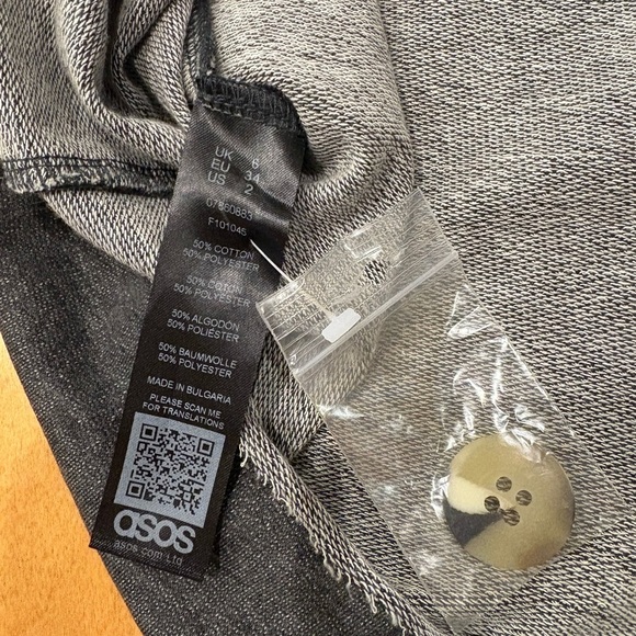 ASOS knit top asymmetrical gray size 2 S NWT new - Picture 4 of 4
